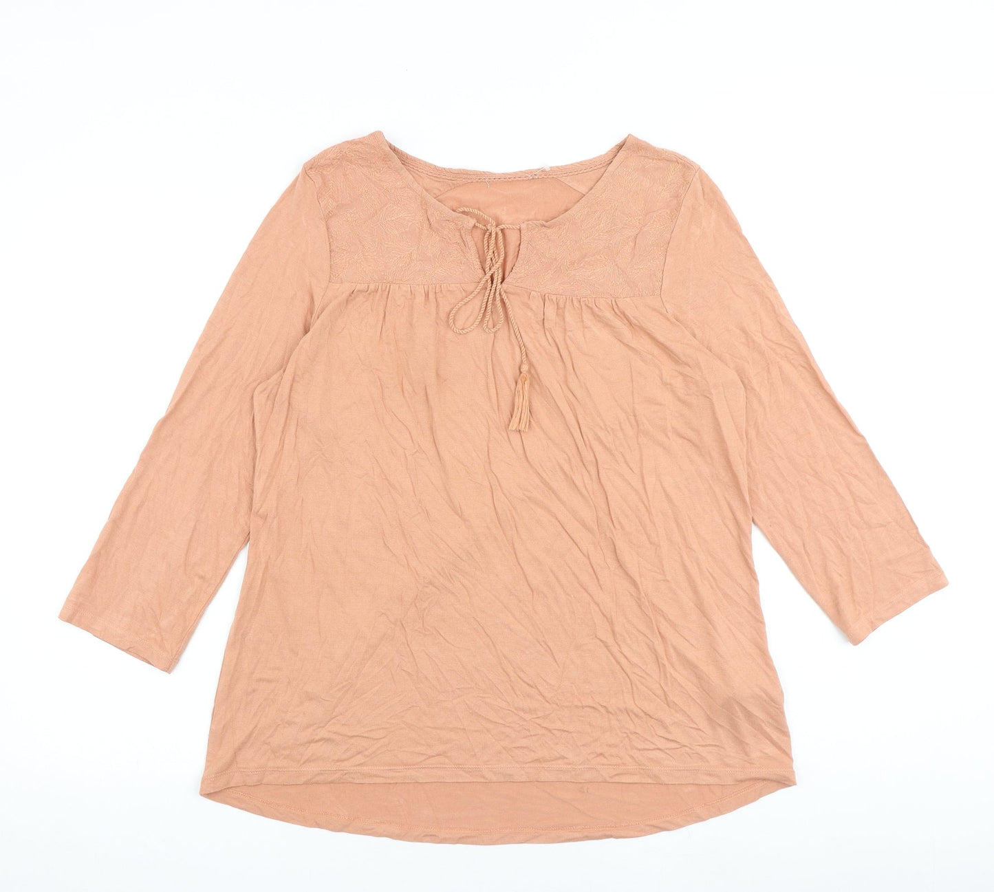 Womens UK Size 14 Marks and Spencer Pink Basic T-Shirt