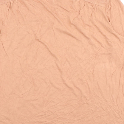 Womens UK Size 14 Marks and Spencer Pink Basic T-Shirt
