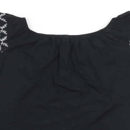 Womens UK Size S H&M Black Basic Blouse