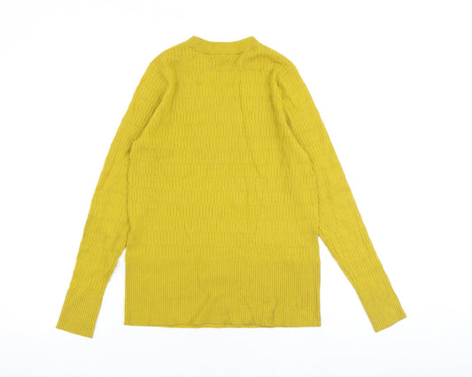 Womens UK Size 14 Marks and Spencer Yellow Pullover Jumper