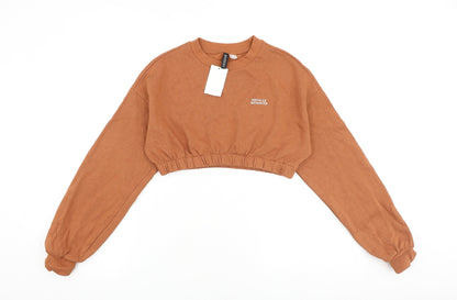 H&M Womens Brown Cotton Pullover Sweatshirt Size S Pullover - Socially Distanced