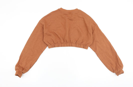 H&M Womens Brown Cotton Pullover Sweatshirt Size S Pullover - Socially Distanced