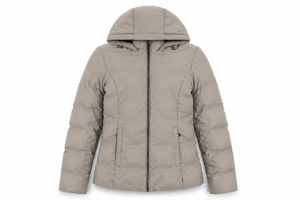 Womens UK Size XS Zara Grey Puffer Jacket