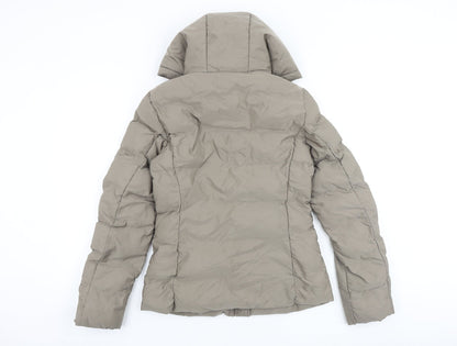 Womens UK Size XS Zara Grey Puffer Jacket