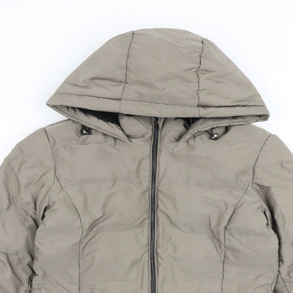 Womens UK Size XS Zara Grey Puffer Jacket