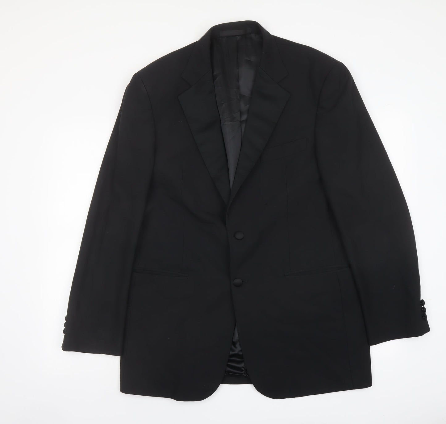 Mens UK Size 40 Marks and Spencer Regular Black Suit Tuxedo