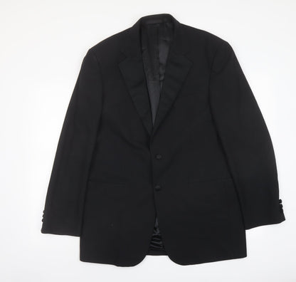 Mens UK Size 40 Marks and Spencer Regular Black Suit Tuxedo
