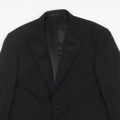 Mens UK Size 40 Marks and Spencer Regular Black Suit Tuxedo