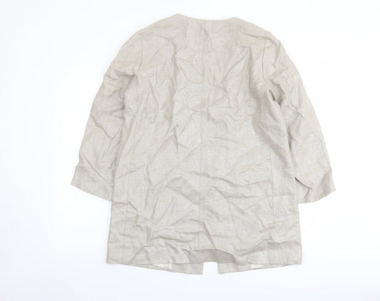 Womens UK Size L Zara Beige Jacket