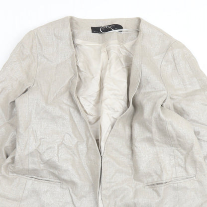 Womens UK Size L Zara Beige Jacket