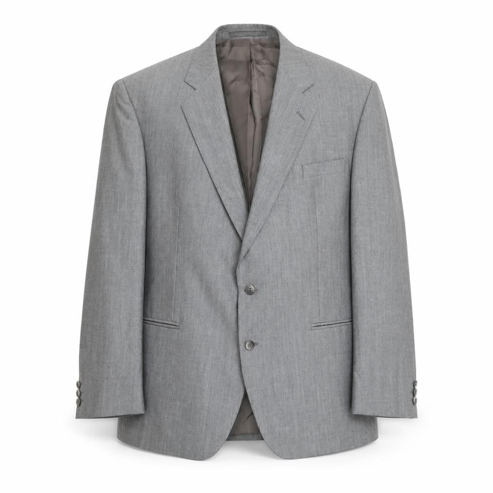 Mens UK Size 48 Pin Stripe Regular Grey Suit Jacket
