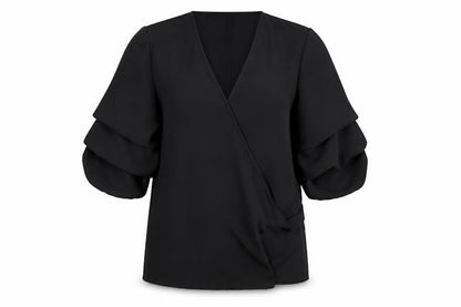 Womens UK Size 12 Lipsy Black Basic Blouse