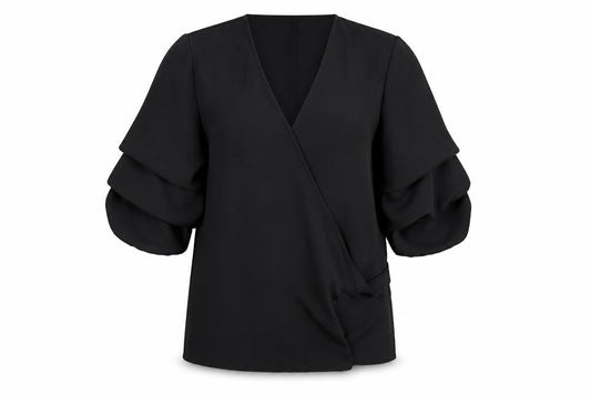 Womens UK Size 12 Lipsy Black Basic Blouse