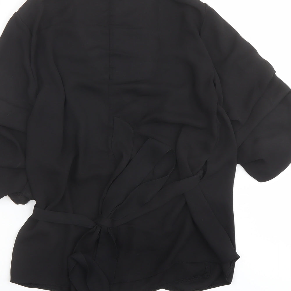 Womens UK Size 12 Lipsy Black Basic Blouse