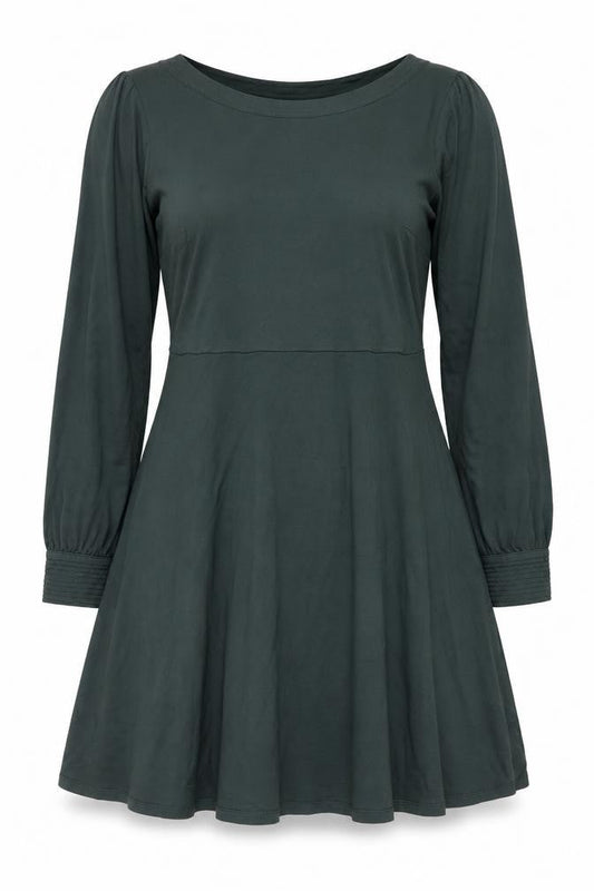 Bravissimo Womens Green Viscose Fit & Flare Size 10 Boat Neck Pullover