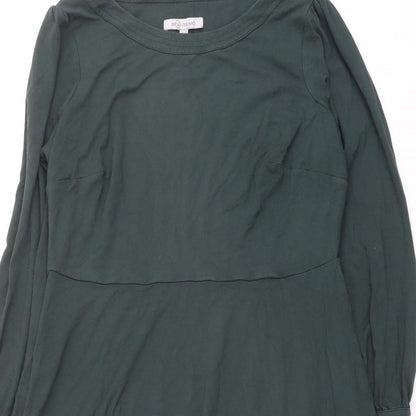 Bravissimo Womens Green Viscose Fit & Flare Size 10 Boat Neck Pullover