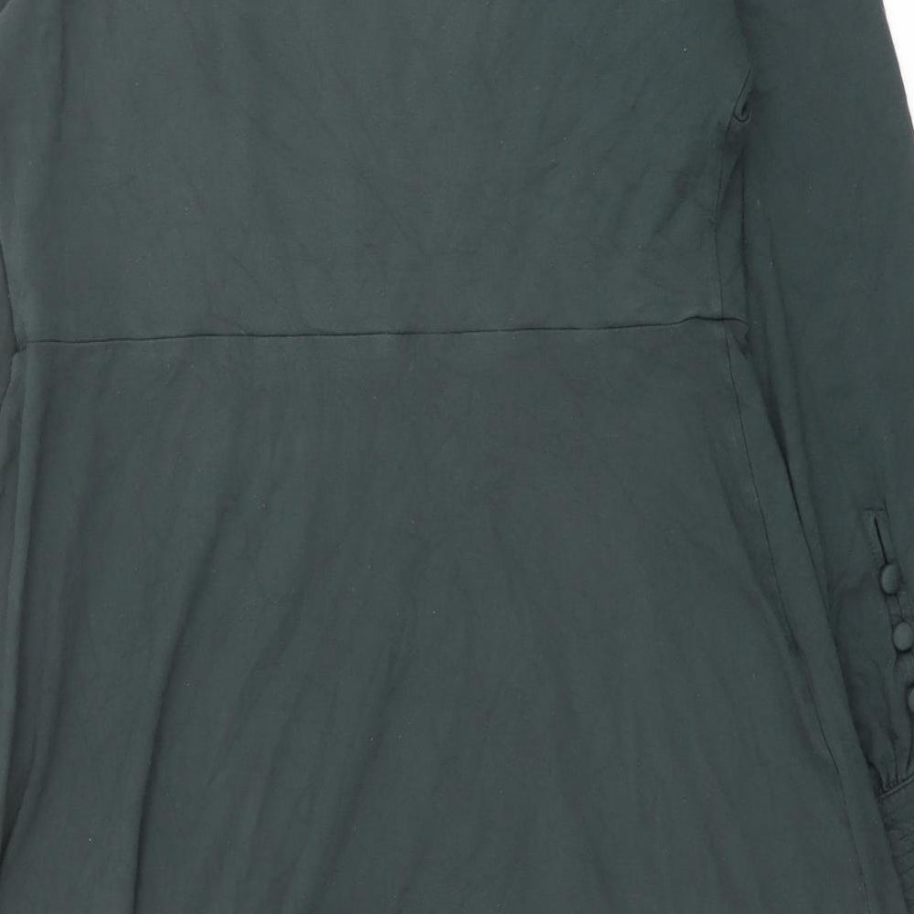 Bravissimo Womens Green Viscose Fit & Flare Size 10 Boat Neck Pullover