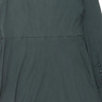 Bravissimo Womens Green Viscose Fit & Flare Size 10 Boat Neck Pullover