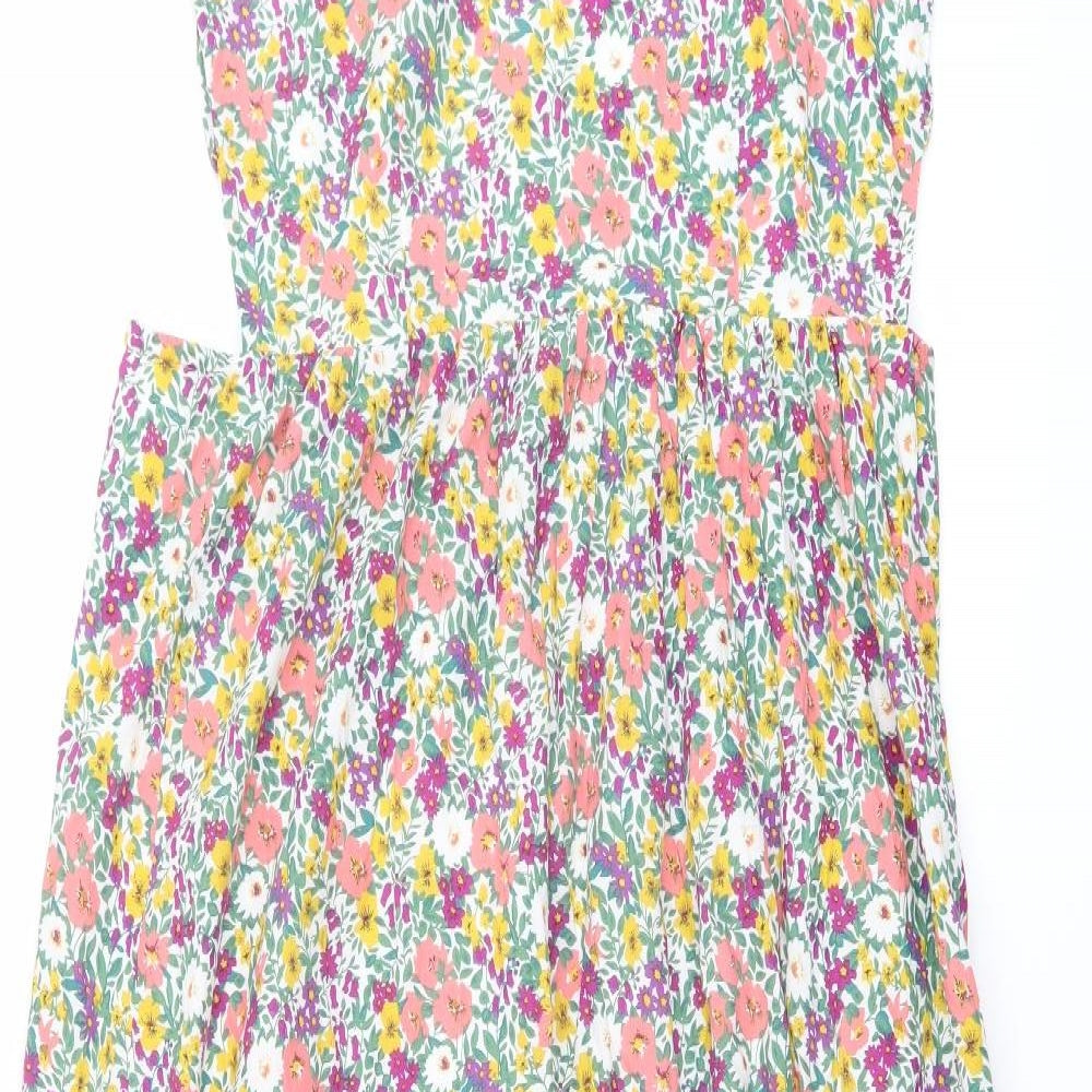 Nasty Gal Womens Multicoloured Floral Cotton Maxi Size 10 Halter Zip