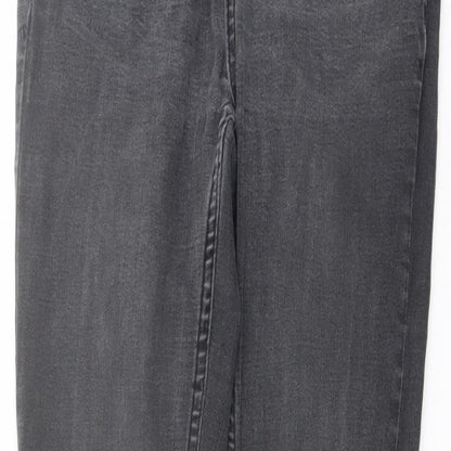 New Look Womens Grey Cotton Skinny Jeans Size 10 L30 in Regular Button