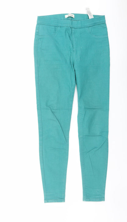 Womens UK Size 8 Marks and Spencer Regular Fit Jegging Green Jeans