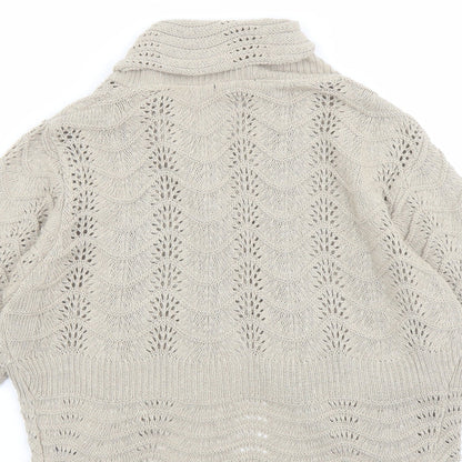 Womens UK Size S M&Co Beige Cardigan Jumper
