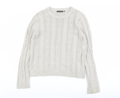 Womens UK Size S Jeanne Pierre Beige Pullover Jumper