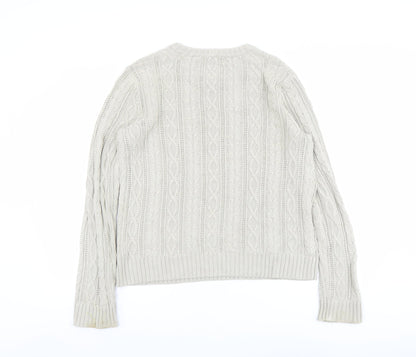 Womens UK Size S Jeanne Pierre Beige Pullover Jumper