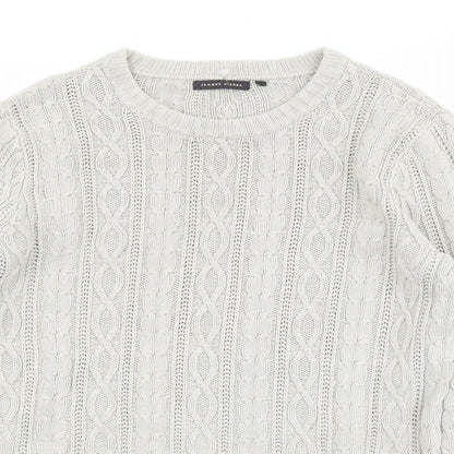 Womens UK Size S Jeanne Pierre Beige Pullover Jumper