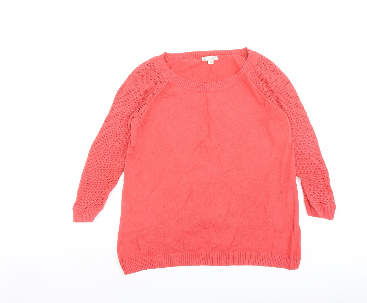 Gap Womens Orange Round Neck Acrylic Pullover Jumper Size XS