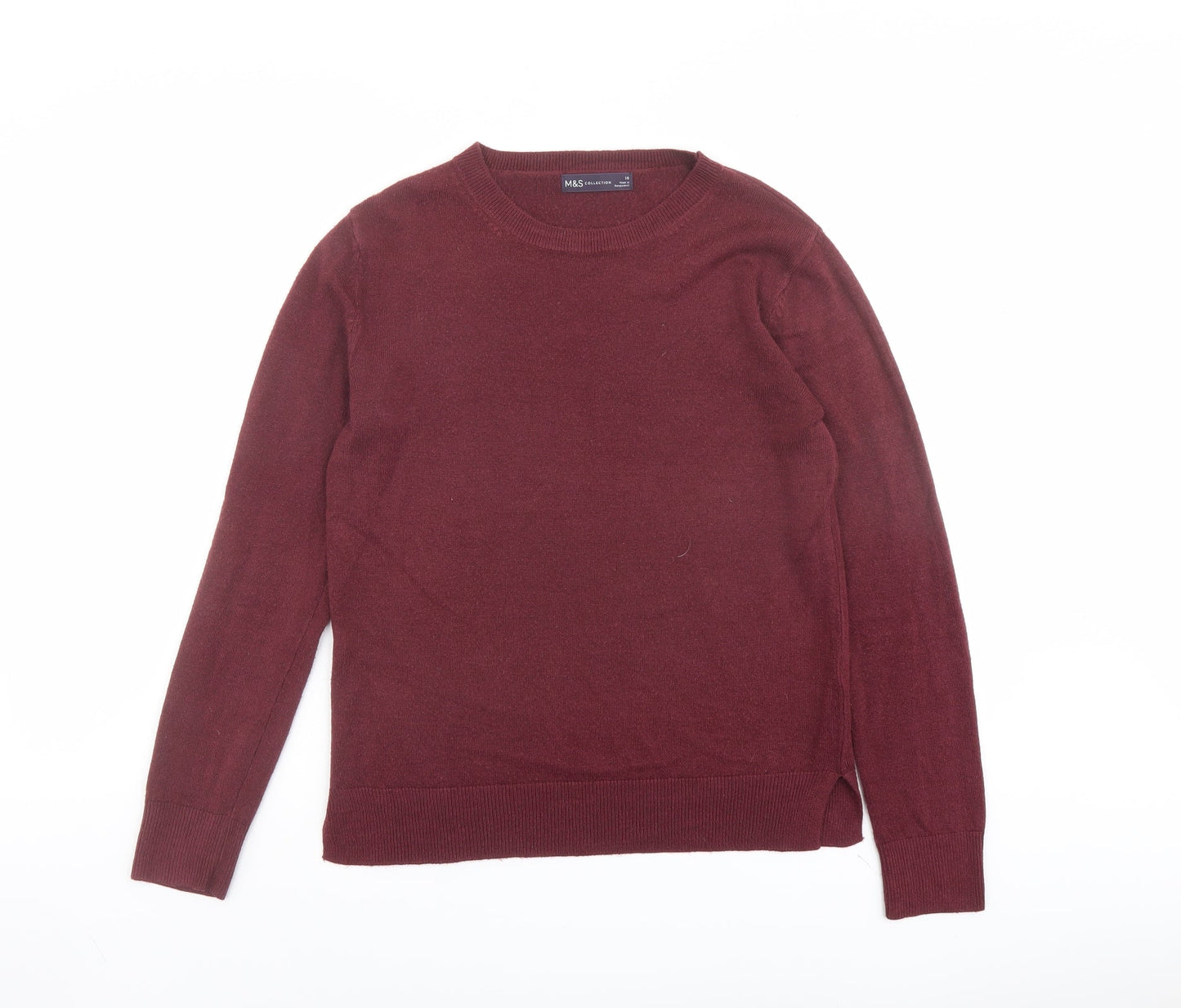 Womens UK Size 10 Marks and Spencer Red Pullover Jumper