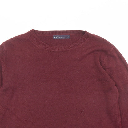 Womens UK Size 10 Marks and Spencer Red Pullover Jumper