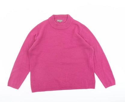Womens UK Size L First Avenue Pink Pullover Jumper