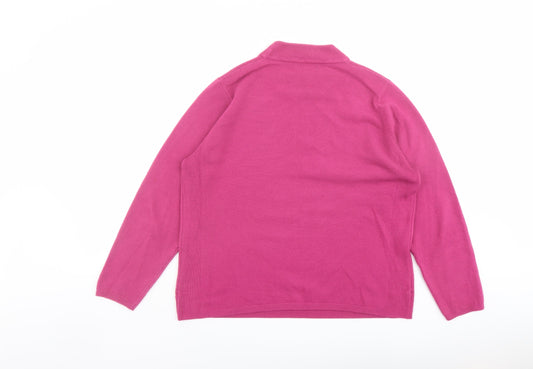Womens UK Size L First Avenue Pink Pullover Jumper