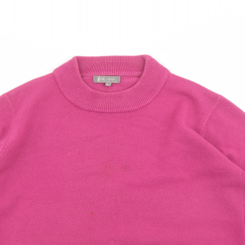 Womens UK Size L First Avenue Pink Pullover Jumper