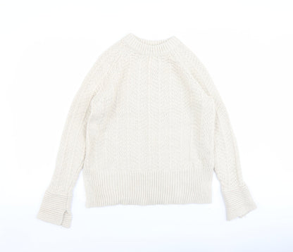 Womens UK Size XS H&M Ivory Pullover Jumper