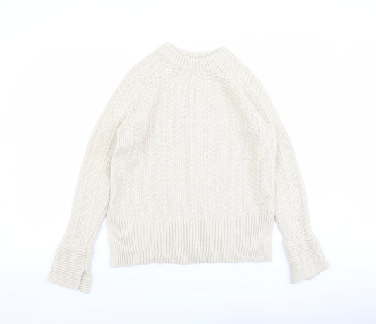 Womens UK Size XS H&M Ivory Pullover Jumper