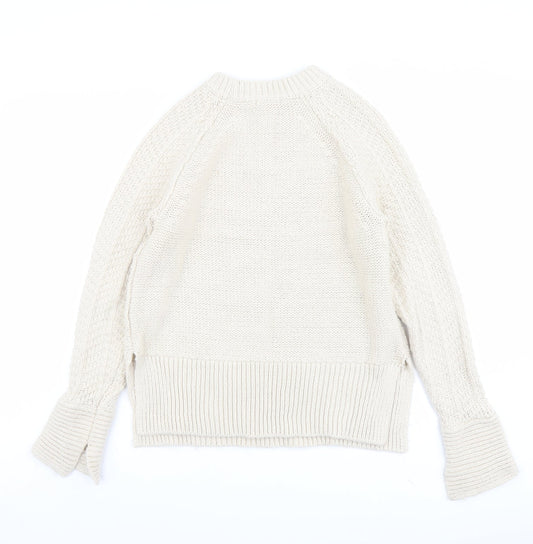 Womens UK Size XS H&M Ivory Pullover Jumper