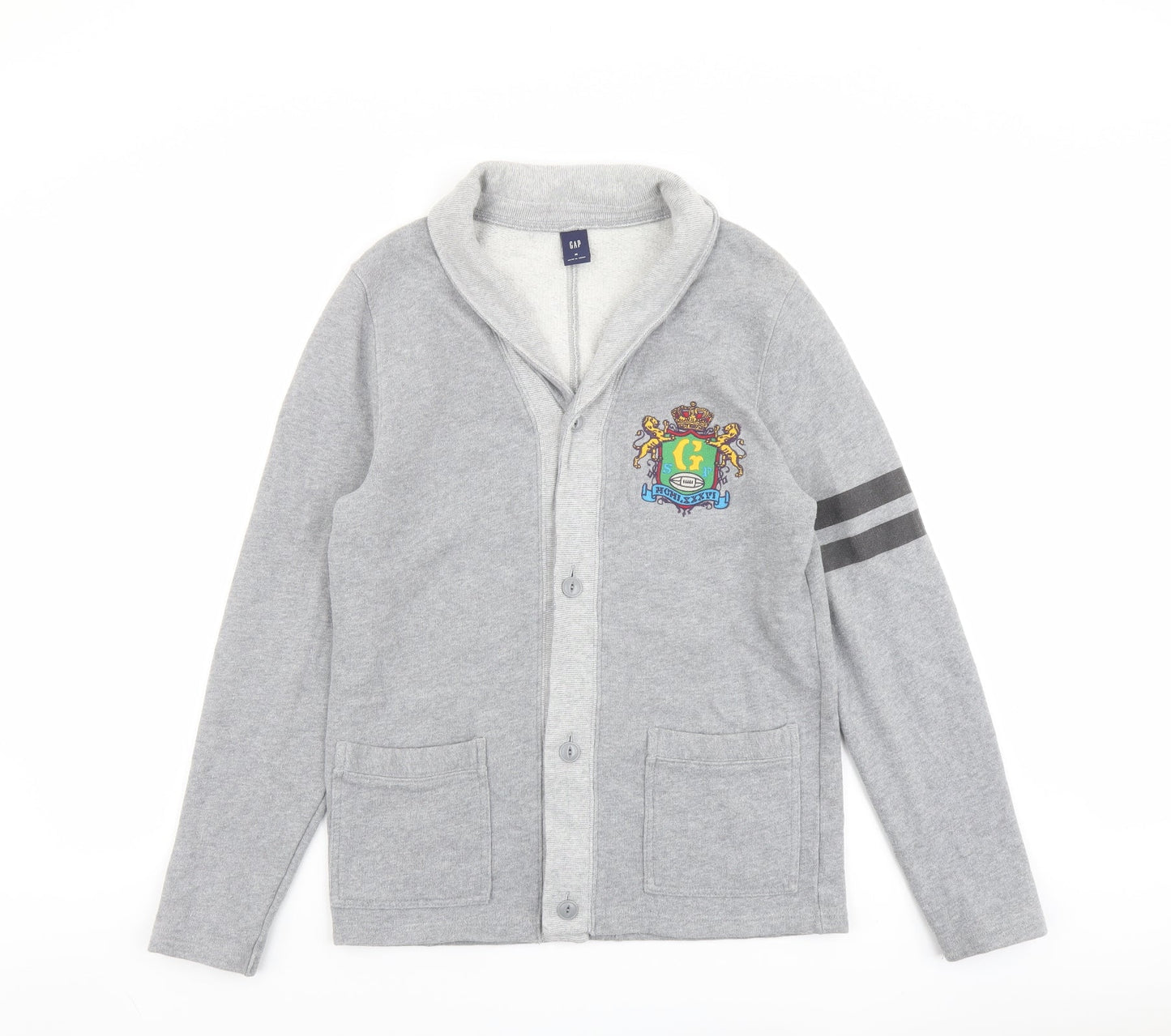 Mens UK Size M Gap Grey Cardigan Sweatshirt