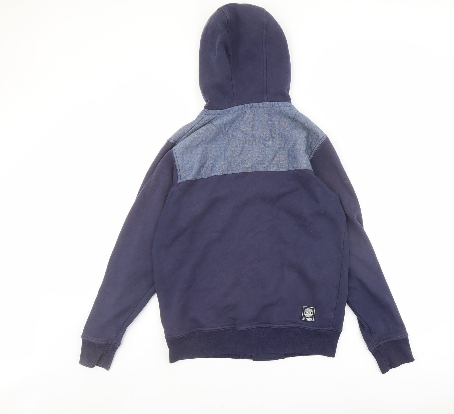 Nickelson Boys Blue Cotton Cardigan Hoodie Size 13-14 Years Snap