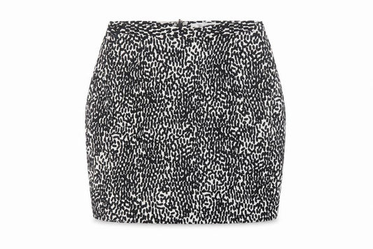 Diane von Furstenberg Womens Black Geometric Cotton Bandage Skirt Size 8 Zip