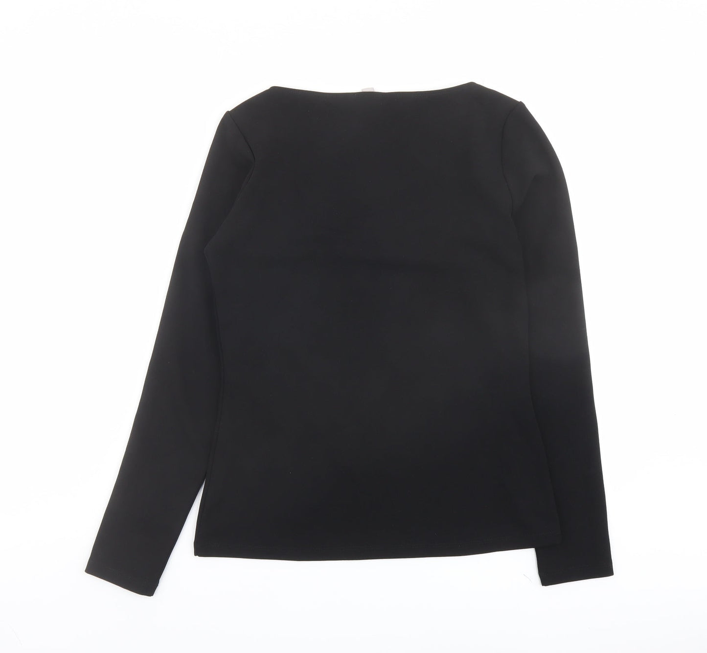 Womens UK Size M H&M Black Basic T-Shirt