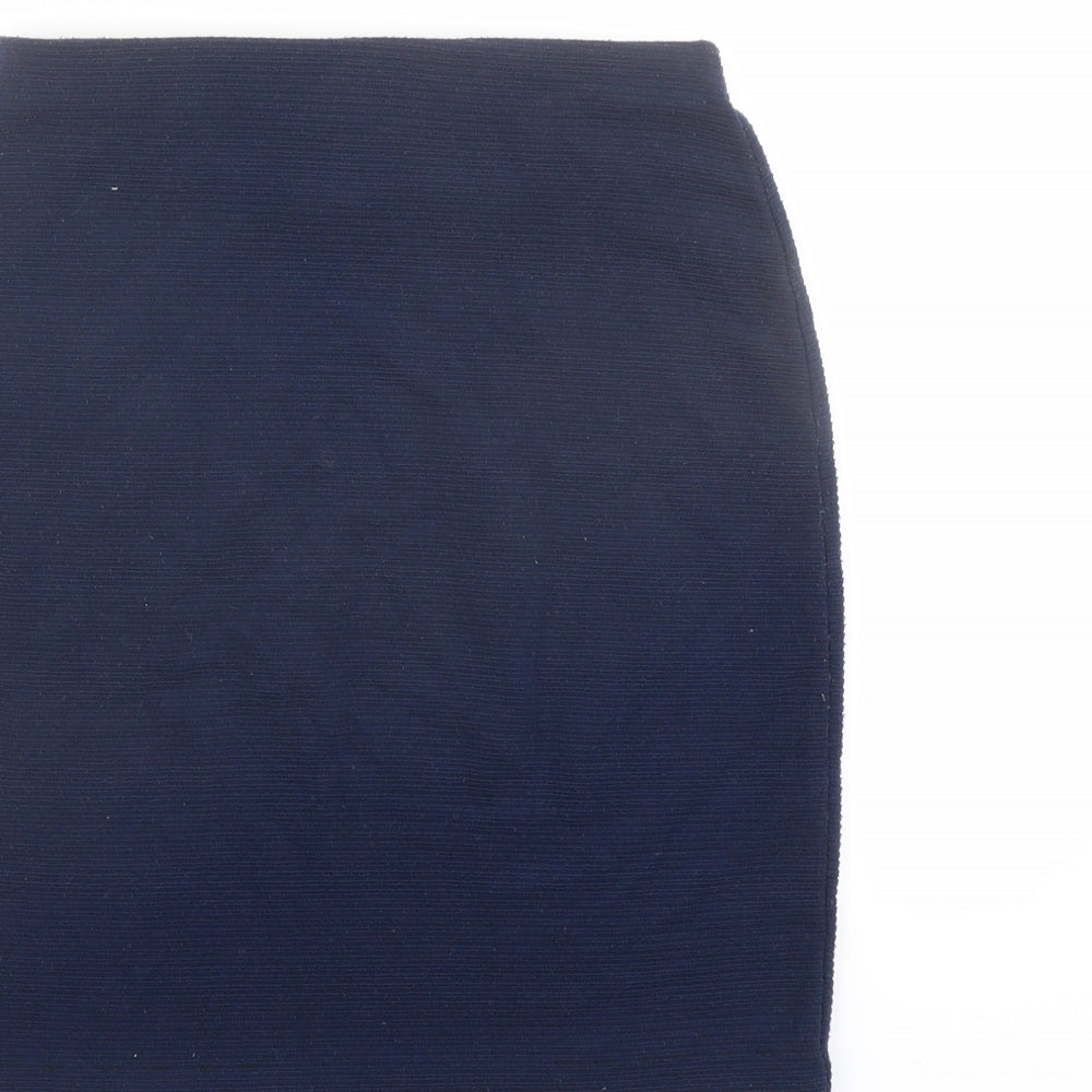 New Look Womens Blue Polyester Bandage Skirt Size 8