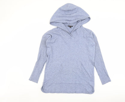 Cynus Womens Blue Round Neck Viscose Pullover Jumper Size S