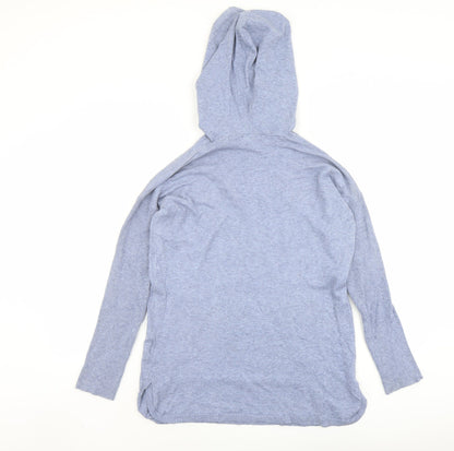 Cynus Womens Blue Round Neck Viscose Pullover Jumper Size S