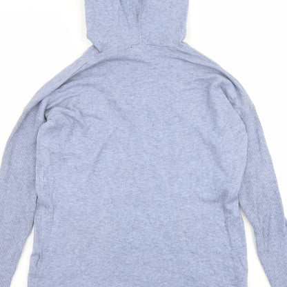 Cynus Womens Blue Round Neck Viscose Pullover Jumper Size S