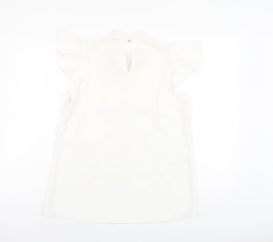 Womens UK Size 10 River Island Ivory Basic Blouse