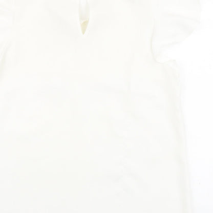 Womens UK Size 10 River Island Ivory Basic Blouse