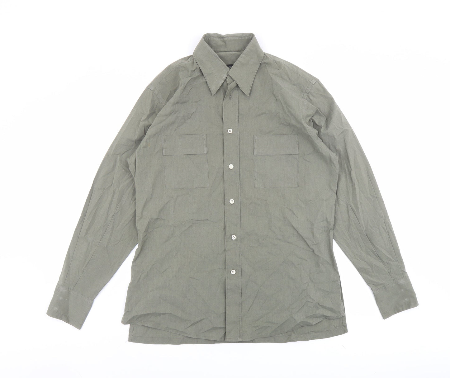 Mens UK Size S Mexx Green  Button-Up Long Sleeve Casual Shirt