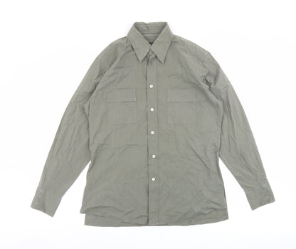 Mens UK Size S Mexx Green  Button-Up Long Sleeve Casual Shirt